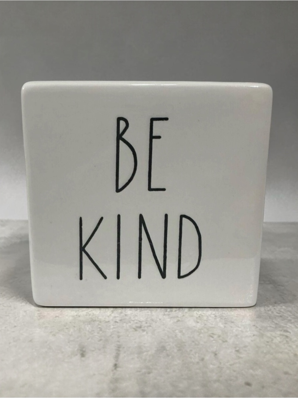 Rae Dunn Artisan Collection by Magenta Ceramic Be Kind Work Hard Paper Weight